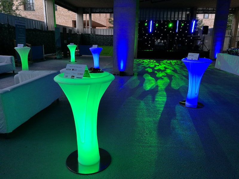 LED Poseur Table hire Cambridge & Hertfordshire